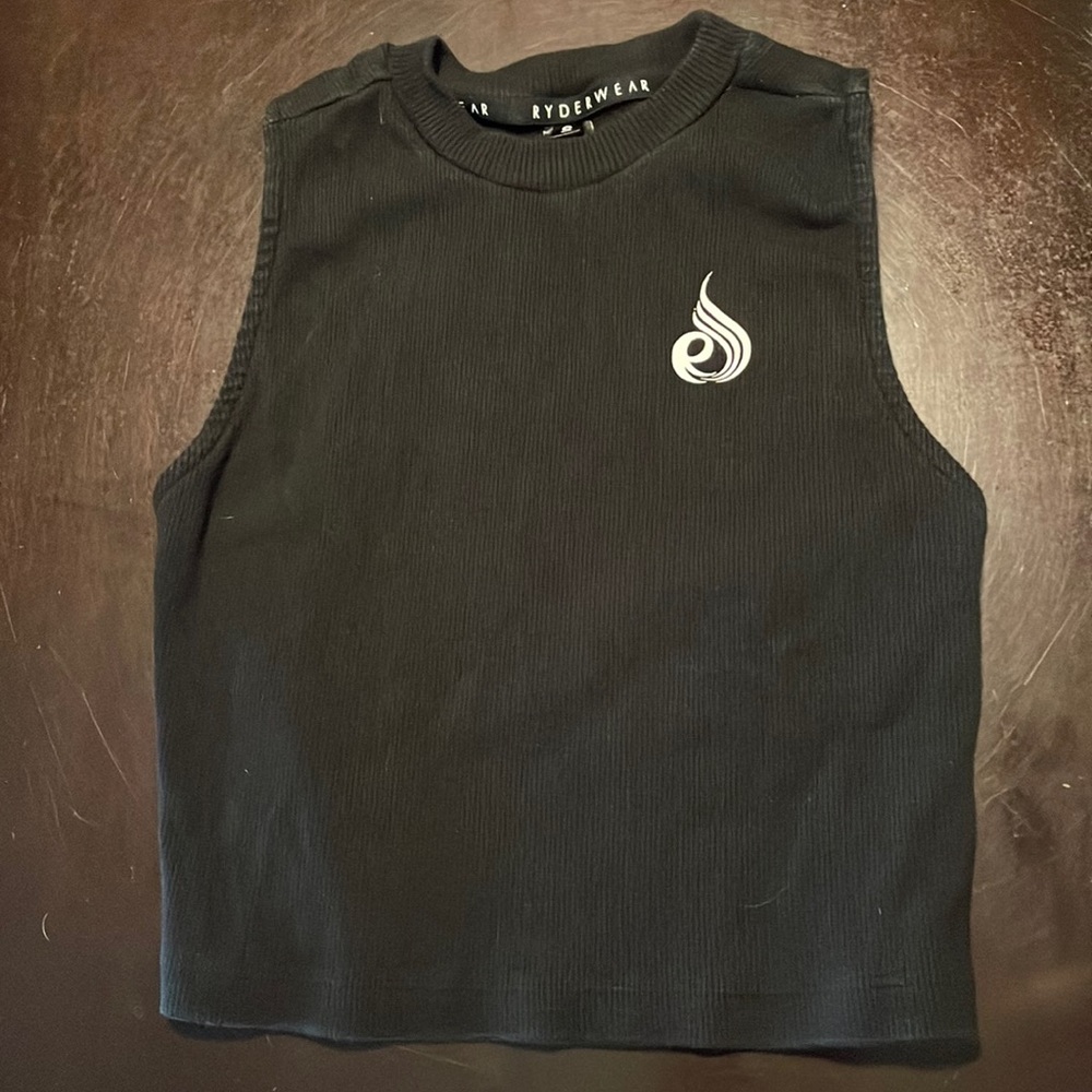SMALL Ryderwear Black Crop Top / great condition